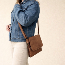 Brun Katja skindtaske - Freja skind