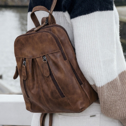 Camilla rygsæk i brun læder - Leather design UR 659 H - Freja skind