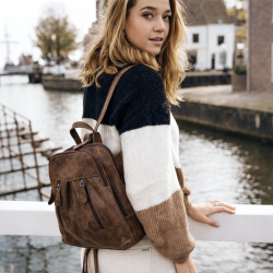 Camilla rygsæk i brun læder - Leather design UR 659 H - Freja skind