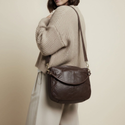 Brun skuldertaske - Bøffelskind - Gerty - Montana - 272304