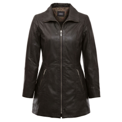 Brun Jenny skindjakke - dame - lammeskind - Molltan