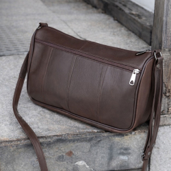 Brun Alma skuldertaske - Freja skind