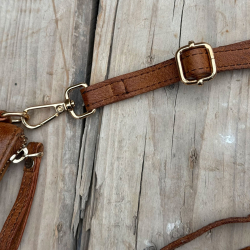 Olivia crossover taske i patineret cognac bøffelskind - BTF-CPH - Freja skind