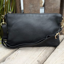 Olivia crossover taske i sort bøffelskind - BTF-CPH - Freja skind