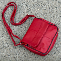 Rød suzan skindtaske - freja skind