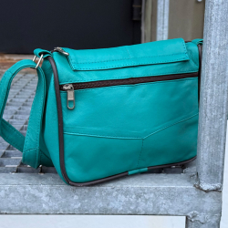 turkis suzan skindtaske - Freja skind