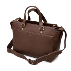 Frida Big Lux skuldertaske - Smuk brun taske i kalveskind