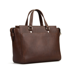 Frida big luxe skuldertasker i brun skind - dametaske - Treats