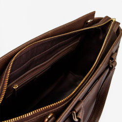 Frida big luxe skuldertasker i brun skind - dametaske - Treats