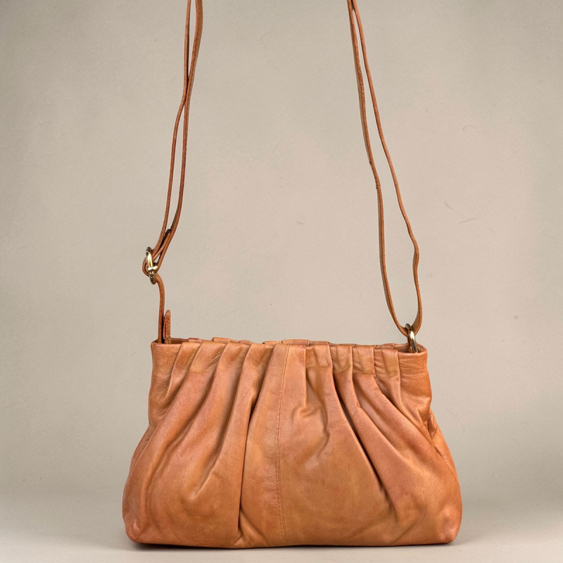 Alia crossover taske i blød lammeskind - Orchid - Freja skind