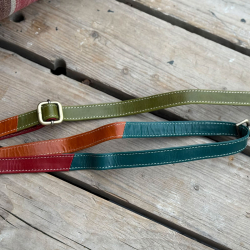 Valentina multicolor skuldertaske i kalveskind - Leather design - Freja skind