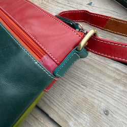 Catalina multicolor taske i blød skind - Leather design - Freja skind
