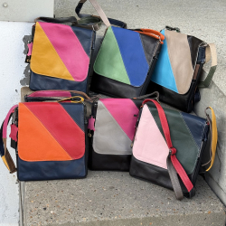 Katja multicolor taske fra best of the rest kollektionen - blød skindtaske - Freja skind