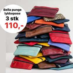 bella pung - lykkepose med 3 stk - blød skindpung - Freja skind