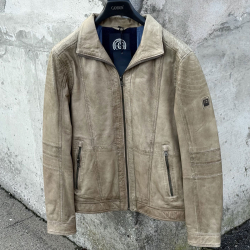 Herre skindjakke i blød taupefarvet skind - Canson - Freja skind