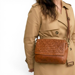 Jardine skindtaske i cognac skind - Montana - Freja skind