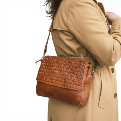 Jardine skindtaske i cognac skind - Montana - Freja skind