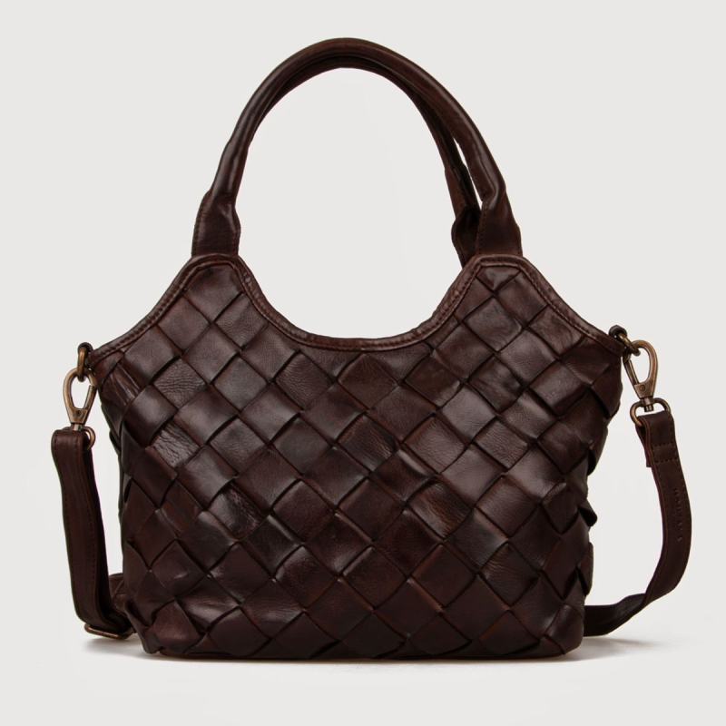 Fairfield crossbody taske - håndtaske - brun bøffelskind - Montana - Freja skind