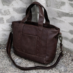 Fargo crossbody taske i brun skind - Montana - Freja skind