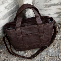 Fargo crossbody taske i brun skind - Montana - Freja skind