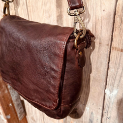 Brun Salida crossbody taske - bøffelskind - Montana - Freja skind