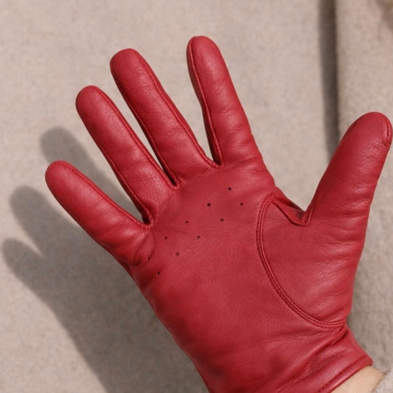 Røde dame kørehandsker - Randers handsker