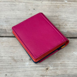 Sonja multicolor pengepung i blød kalveskind - Leather design - Freja skind