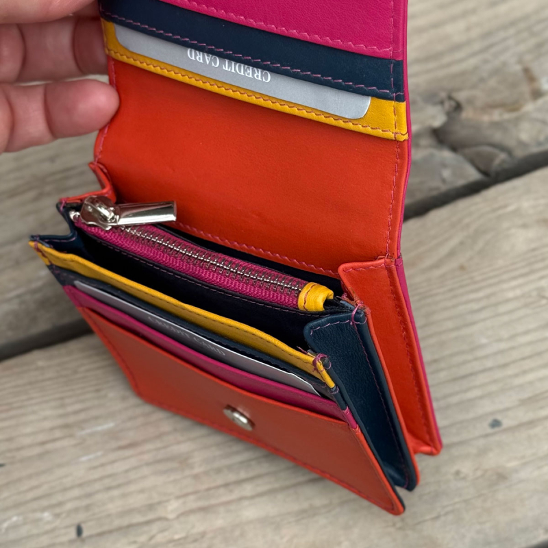 Sonja Multicolor plånbok - Dam - Mjuk skinn - Leather design