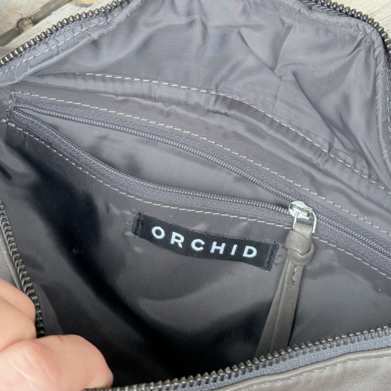 Grå Silja stor bumbag - Blød lammeskind - Orchid - Freja skind