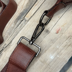 Brun Jennifer skuldertaske i skind - Orchid - Freja skind