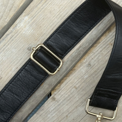 Sort Jennifer skuldertaske med nitter - Orchid - Freja skind