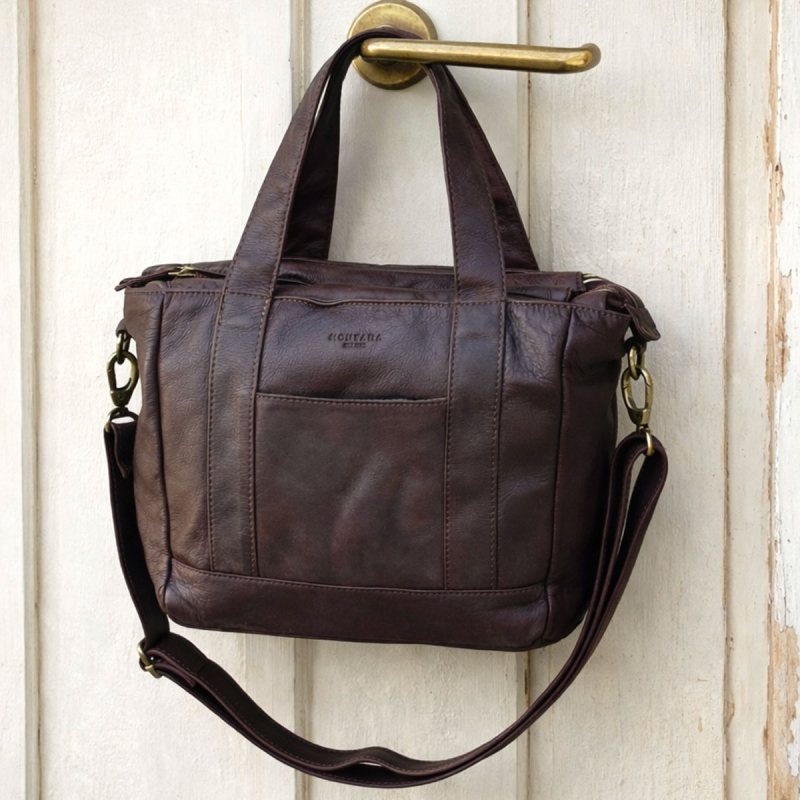 Fargo crossbody taske i brun bøffelskind - Super tilbud - Montana - Freja skind