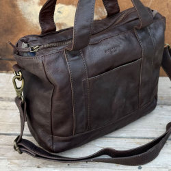 Fargo crossbody taske i brun bøffelskind - Super tilbud - Montana - Freja skind
