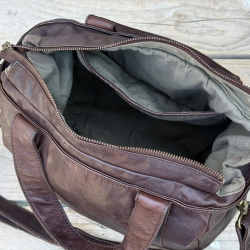 Fargo crossbody taske i brun bøffelskind - Super tilbud - Montana - Freja skind