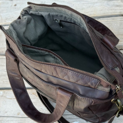 Fargo crossbody taske i brun bøffelskind - Super tilbud - Montana - Freja skind