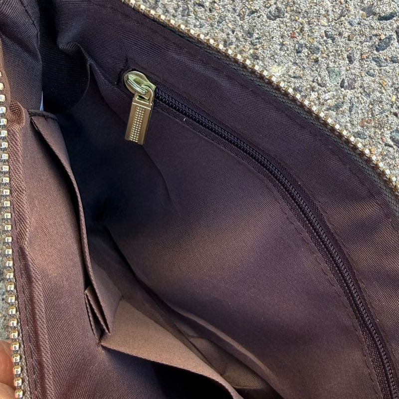 Marilyn skuldertaske og cluthc - Khaki skind - Just d lux