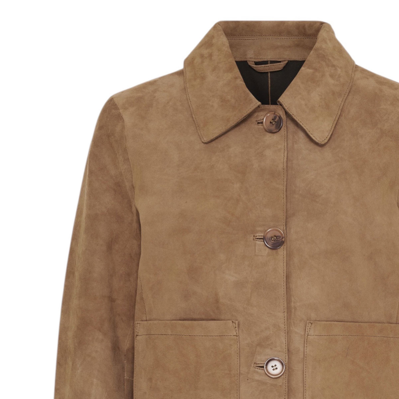 Fie dame ruskindsjakke i blød ruskind - Nude brown  - BTF-CPH - Freja skind