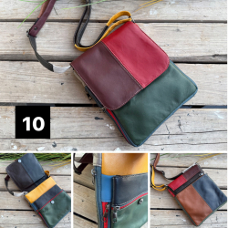 Paloma multicolor skindtaske - Best of the rest kollektionen fra Freja skind
