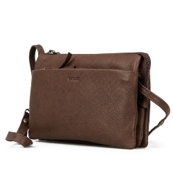 Bolette clutch i blød brun skind - Treats