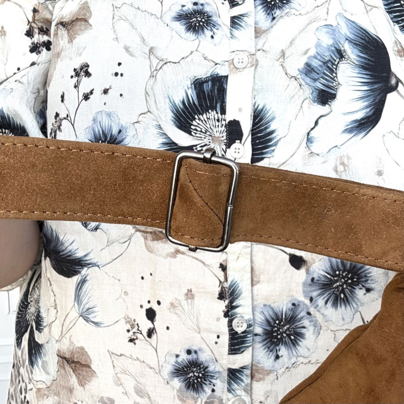 Sarah suede bumbag i cognac ruskind - Freja skind