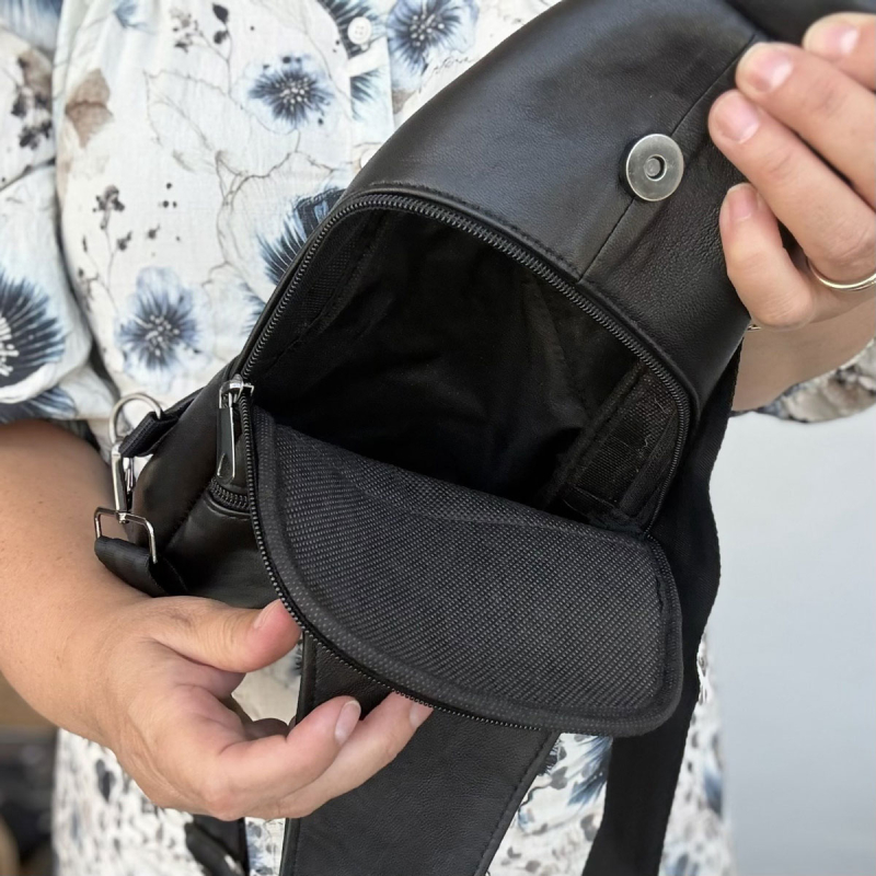 Unisex Toronto sleekbag af lammeskind - Side justerbar - Freja skind