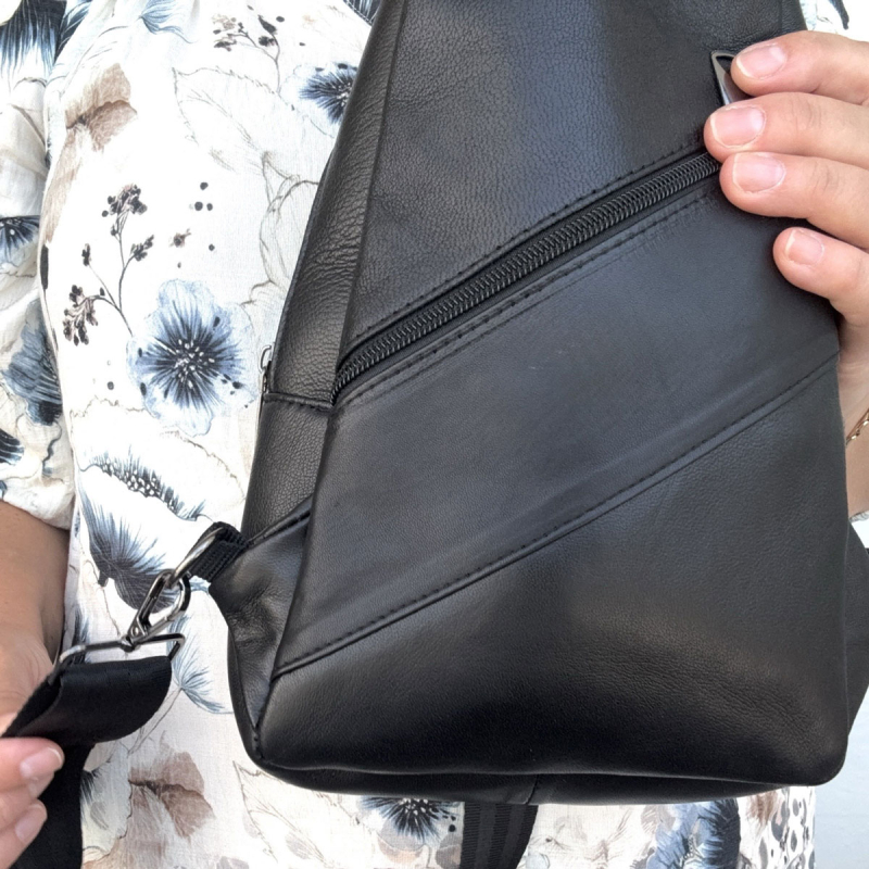 Unisex Toronto sleekbag af lammeskind - Side justerbar - Freja skind