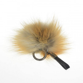 stor pels nøglering fra orchid. pels nøglering / pelskvast