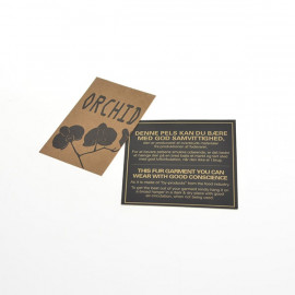 stor pels nøglering fra orchid. pels nøglering / pelskvast