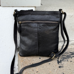 Avon crossbody taske i blød bøffelskind - Montana - Freja skind