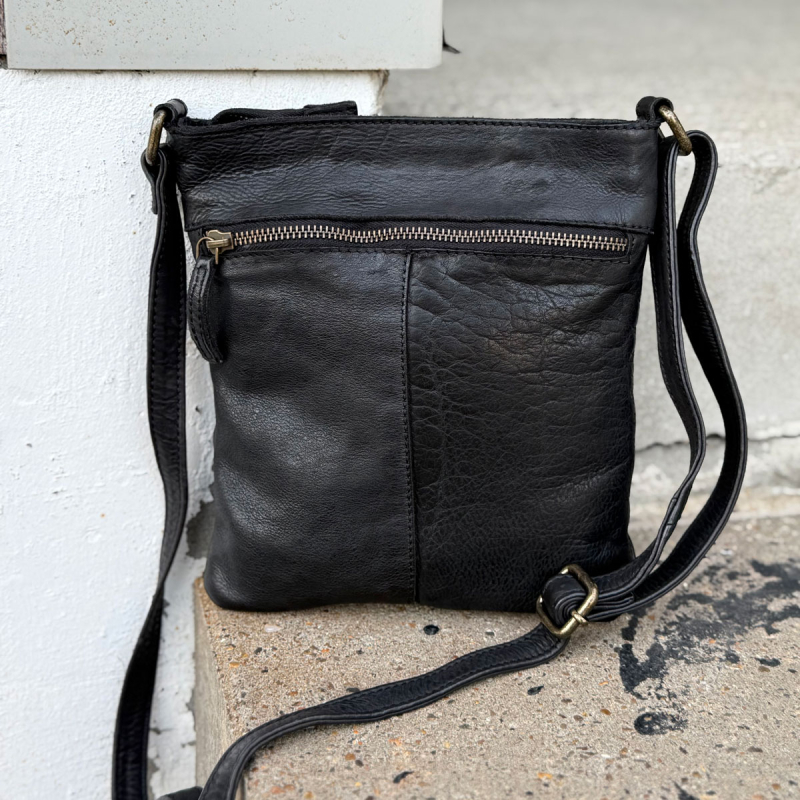 Avon crossbody taske i blød bøffelskind - Montana - Freja skind