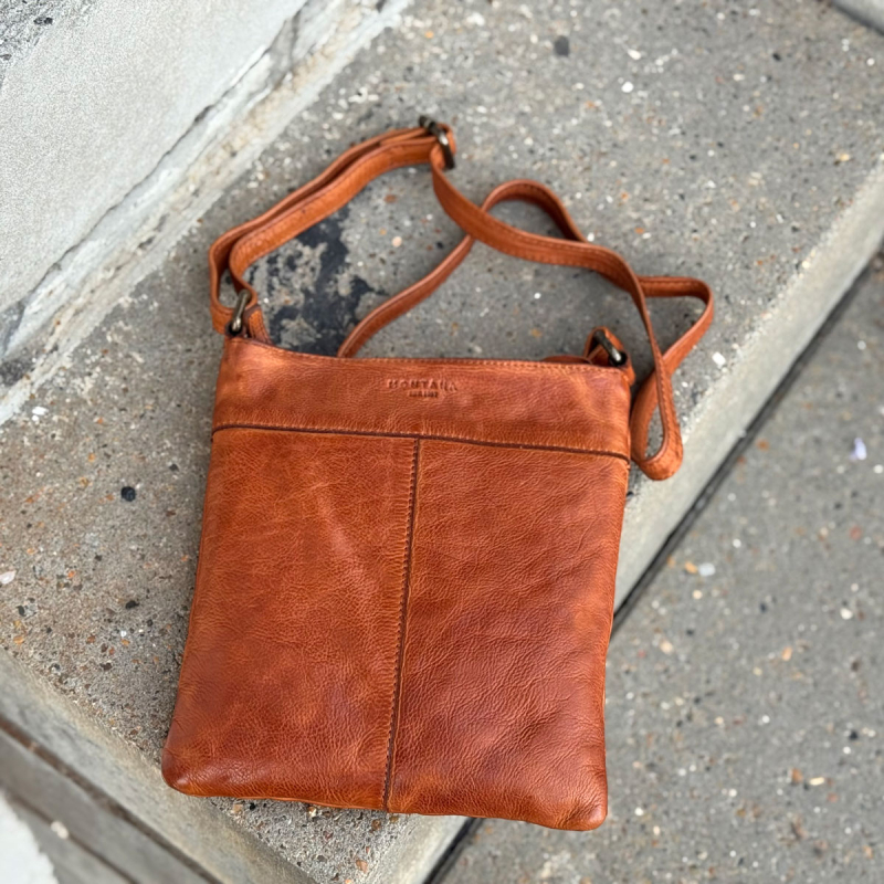 Avon crossbody taske i blød bøffelskind - Montana - Freja skind