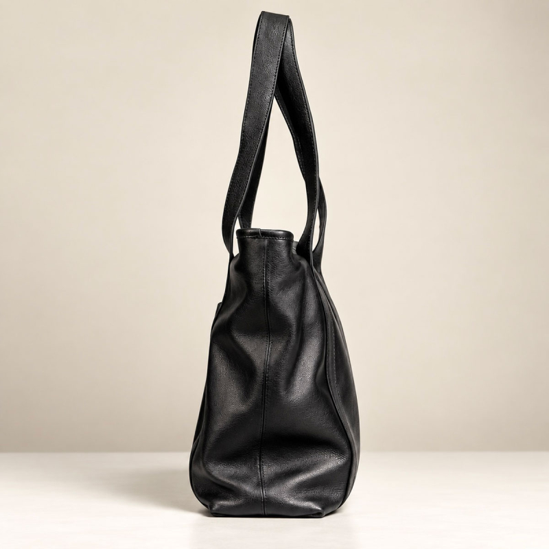 Jessi shopper i blød sort kalveskind - Tilbud - Treats - 282212