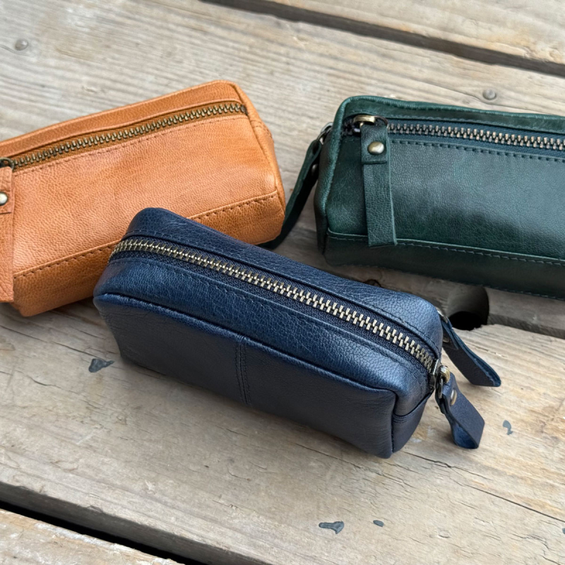 Cube nyckelpung etui - getskinn - flera färger - Läderdesign - Freja skinn