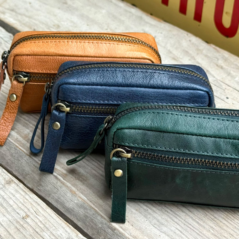 Cube nyckelpung etui - getskinn - flera färger - Läderdesign - Freja skinn